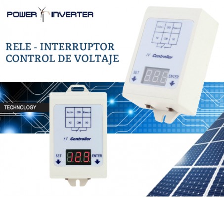 RELÉ - CONTROL DE VOLTAJE 12/24VDC TEMPORIZADOR